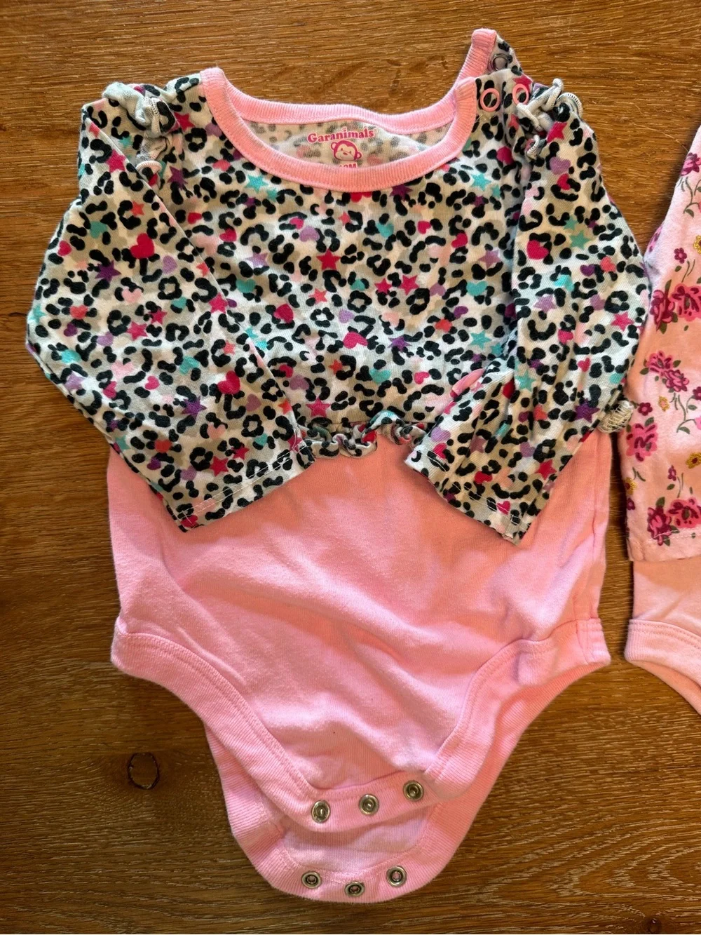 Pink Floral & Leopard Long-Sleeve Baby One-Piece Bodysuits - Set of 2